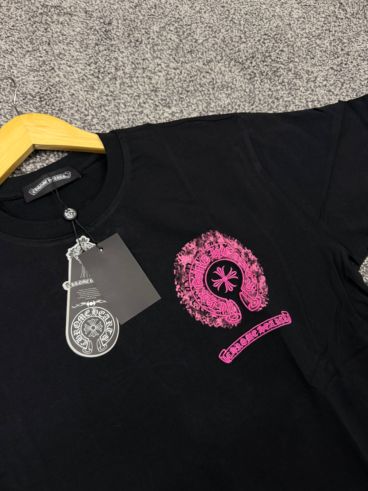 Chromehearts Embroidered Tshirt Pink
