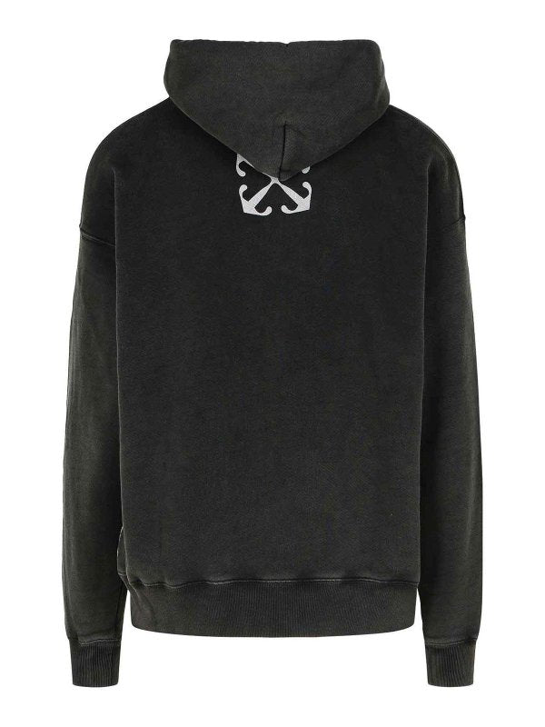 OFF WHITE Black Cotton Sweatshirt