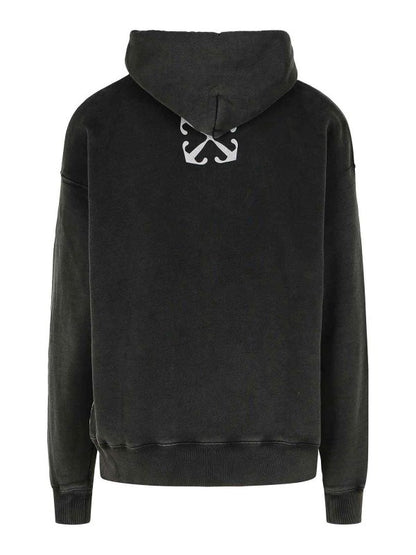 OFF WHITE Black Cotton Sweatshirt