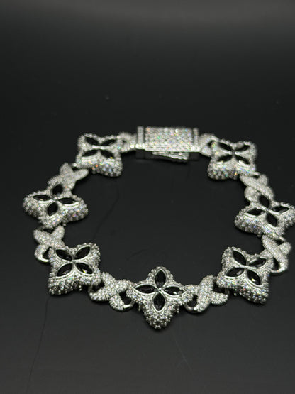 Black Floral Tennis Bracelet