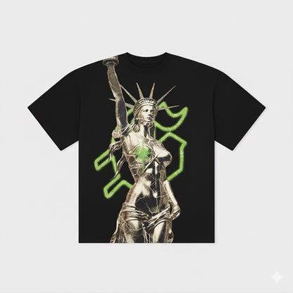 Godspeed Miss Liberty Tshirt Black
