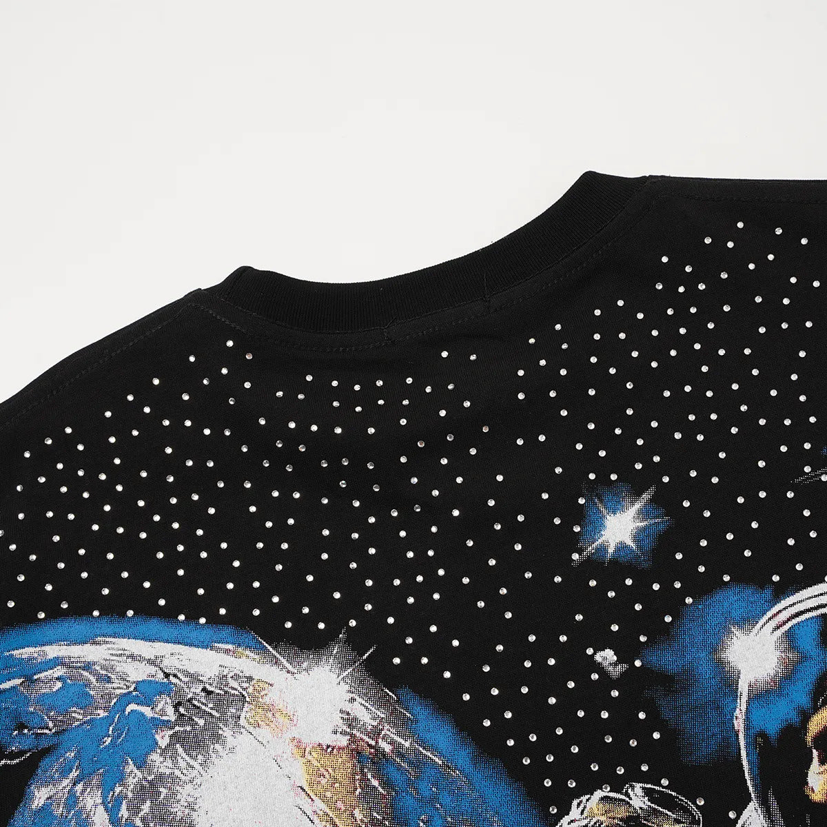 Mixed Emotion Skeleton space black Tshirt