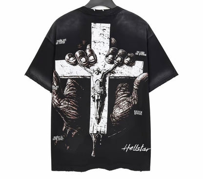 HELLSTAR JESUS SKULL TSHIRT