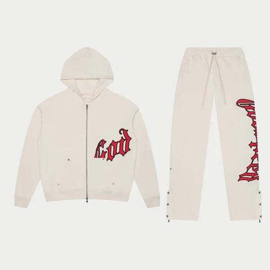 Godspeed Logo Sweatsuit Cream/Red