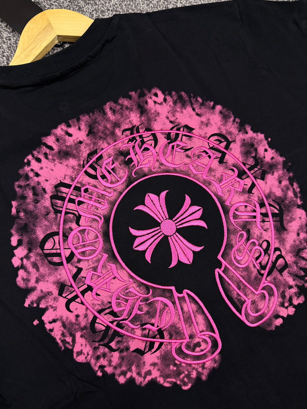Chromehearts Embroidered Tshirt Pink