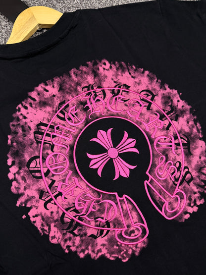 Chromehearts Embroidered Tshirt Pink