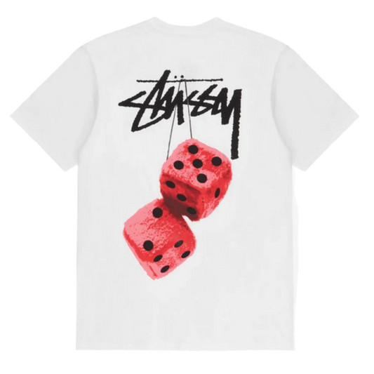 Stussy Fuzzy Dice Tee White