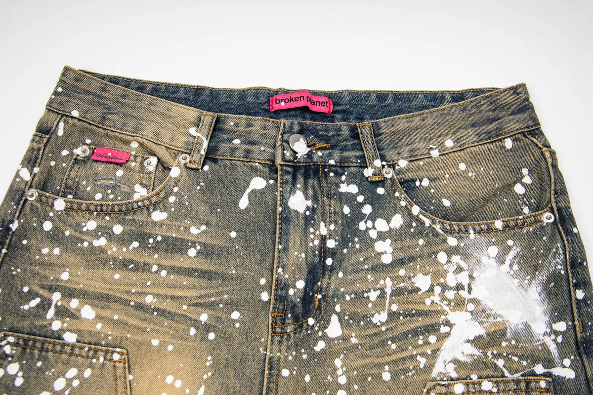 Broken Panet Pant Print denim jeans