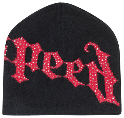 Godspeed OG Logo Studded Beanie 'Black/Red'