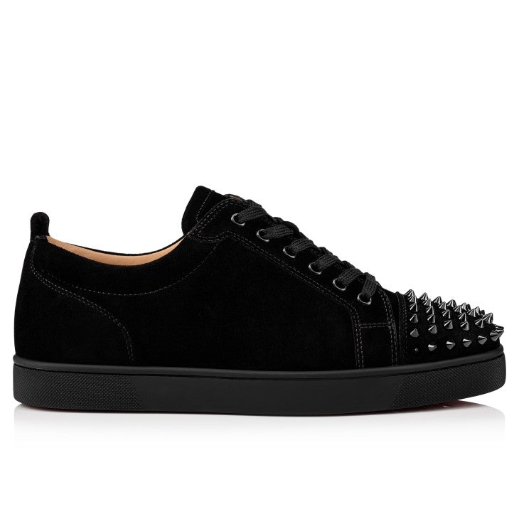 CHRISTIAN LOUBOUTIN LOUIS JUNIOR SPIKES BLACK CRYSTAL
