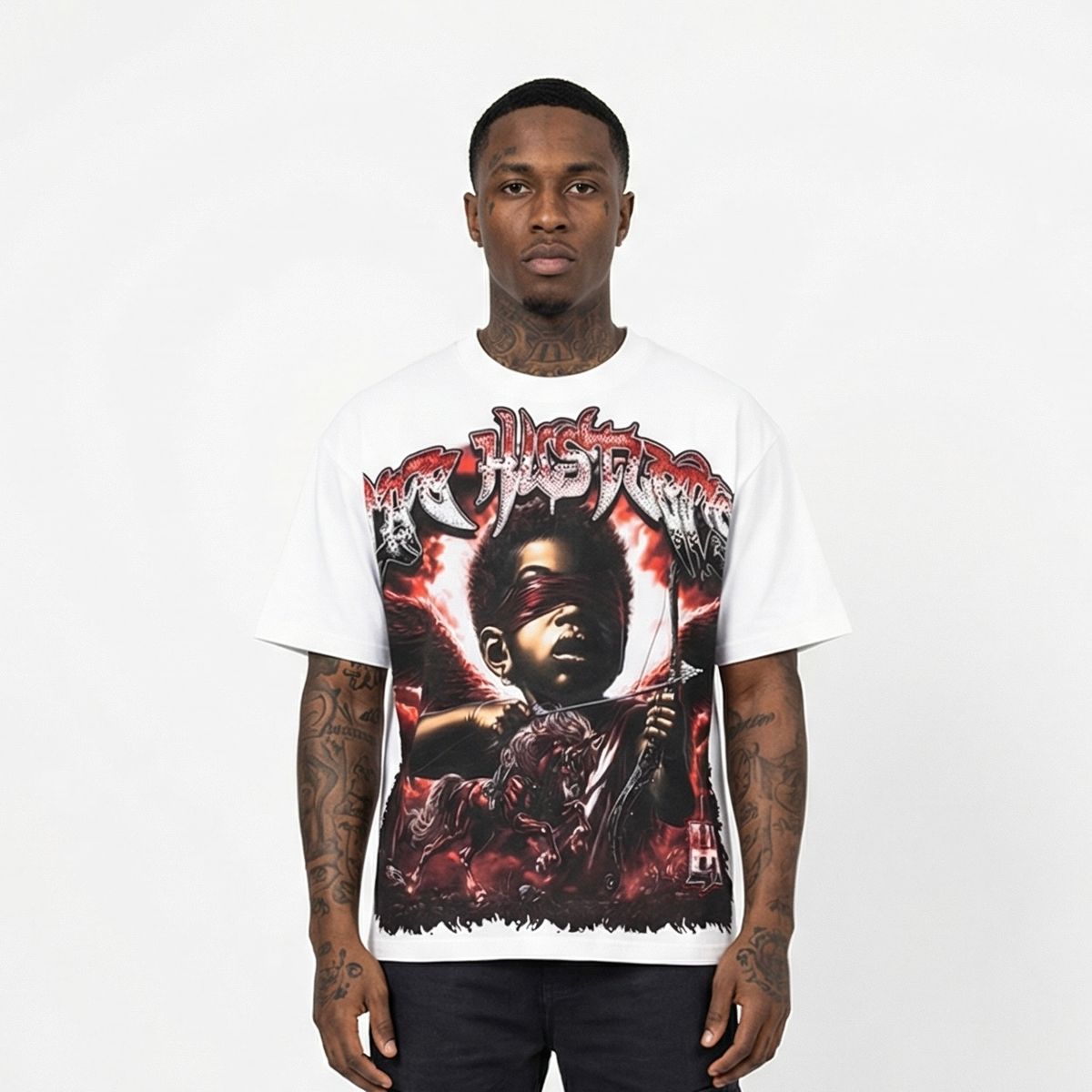 Life Hustlers “Warrior Girl” White tee