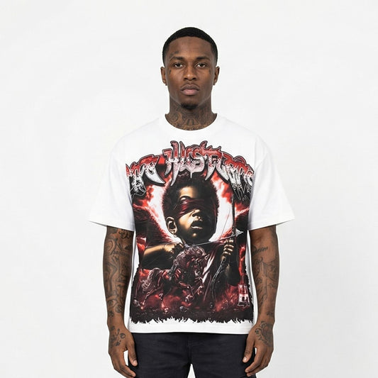 Life Hustlers “Warrior Girl” White tee