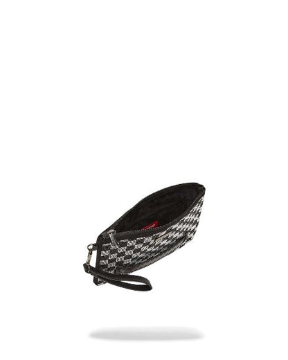POCHETTE SPRAYGROUND TRINITY CHECKERED POUCHETTE NERO