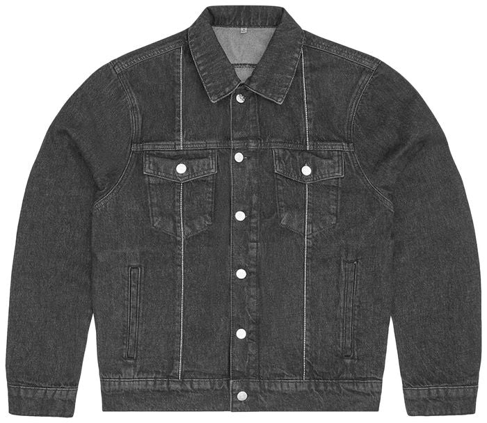 Corteiz C-Star Stitch-Down Denim Jacket 'Black'