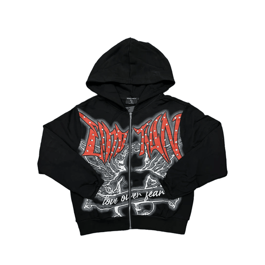 Mixed Emotions Black "Graffiti" Zipper Hoodie