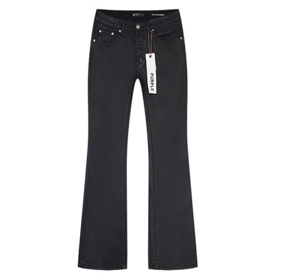 Purple Jeans Black Flared PU718