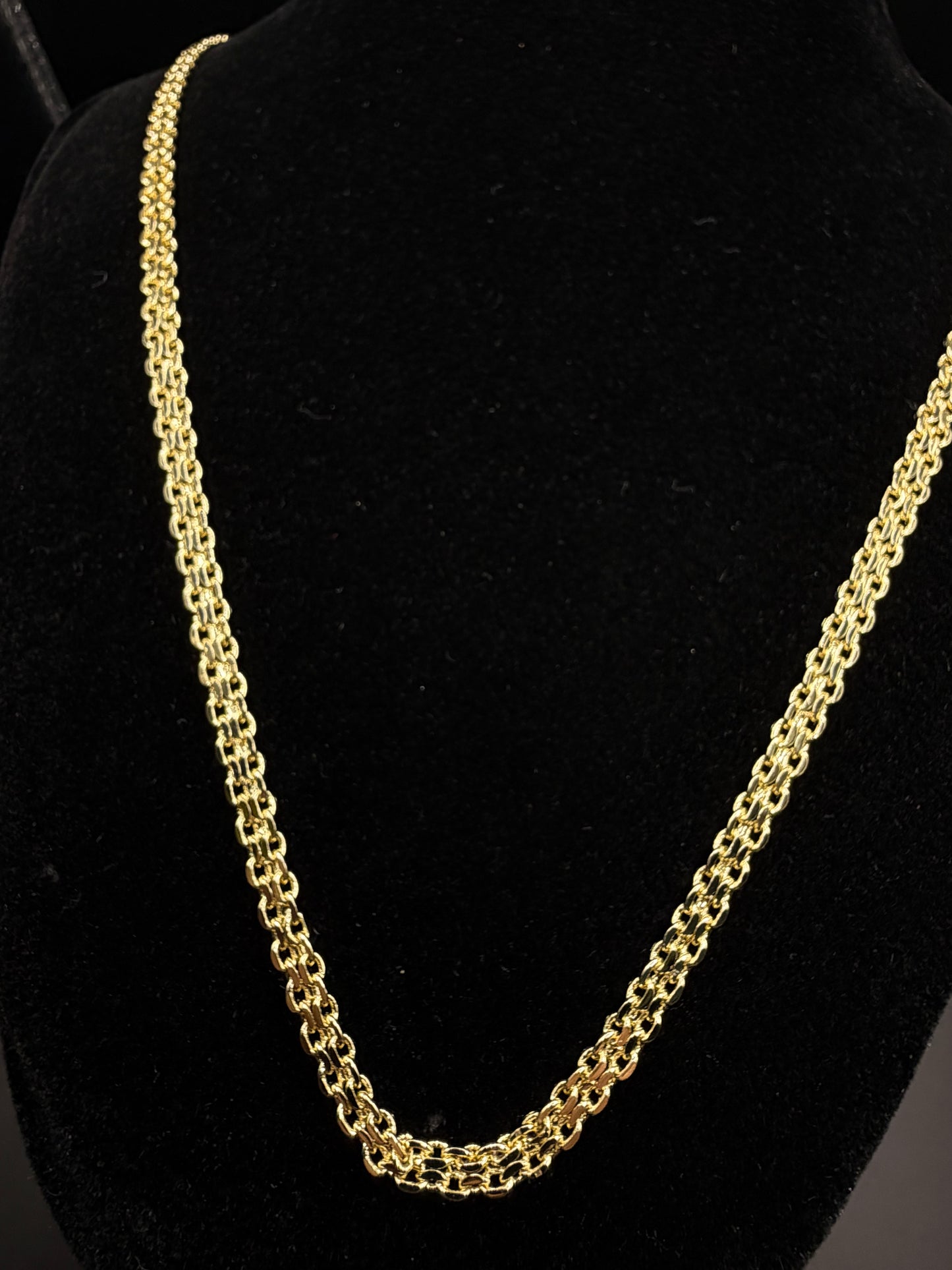 Tejido Bizantino Chain Oro laminado 14k (017)