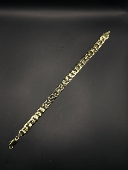 Eslabón Curb pulso oro laminado 14k 10mm (T05)