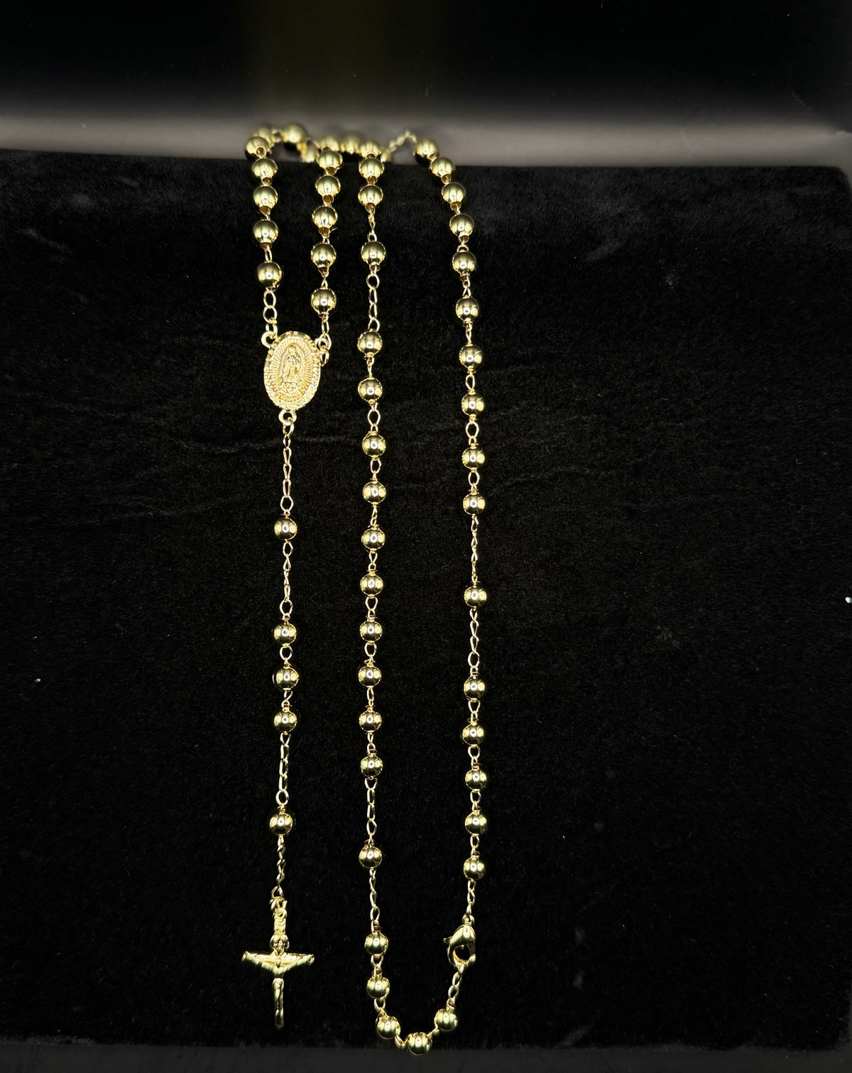 Rosario Virgen de Guadalupe Oro Laminado 14K
