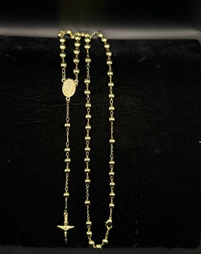 Rosario Virgen de Guadalupe Oro Laminado 14K