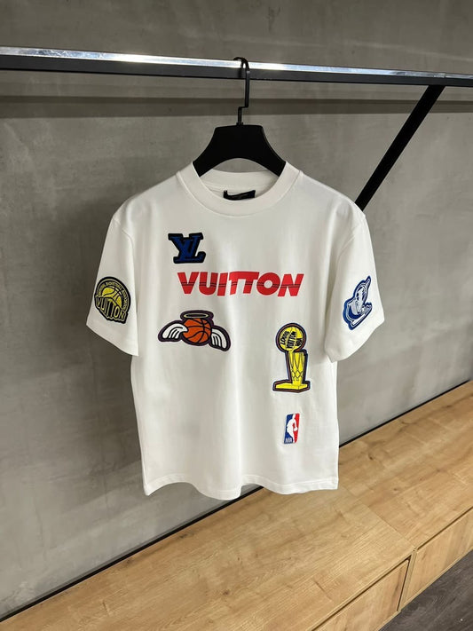 Louis Vuitton x NBA logo white Tshirt