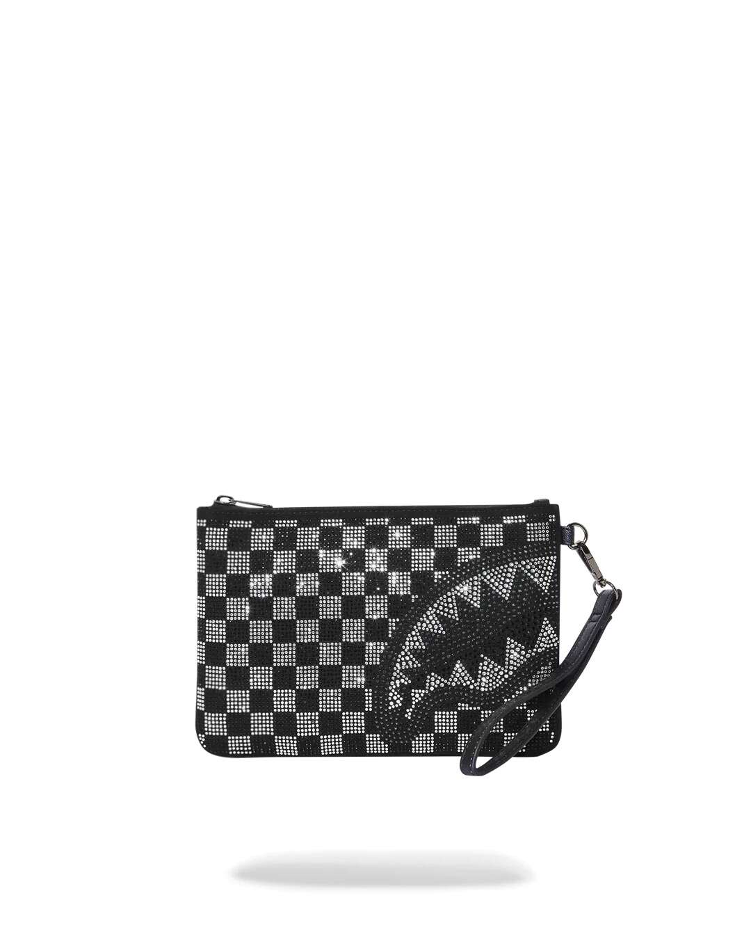 POCHETTE SPRAYGROUND TRINITY CHECKERED POUCHETTE NERO