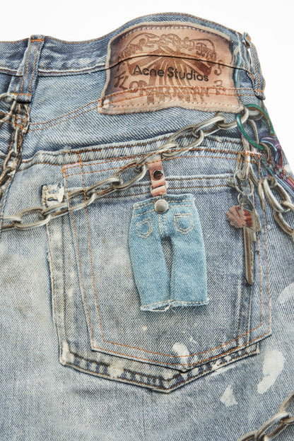 Acne Studios Ripped Jeans 'Mid Blue'