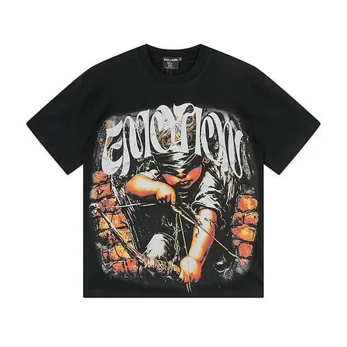 MIXED EMOTION IRON STONE BLACK TSHIRT
