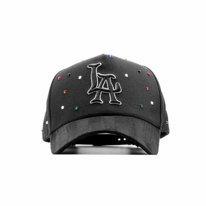 DANDY HATS "LA" BLACK RAINBOW CRYSTALS
