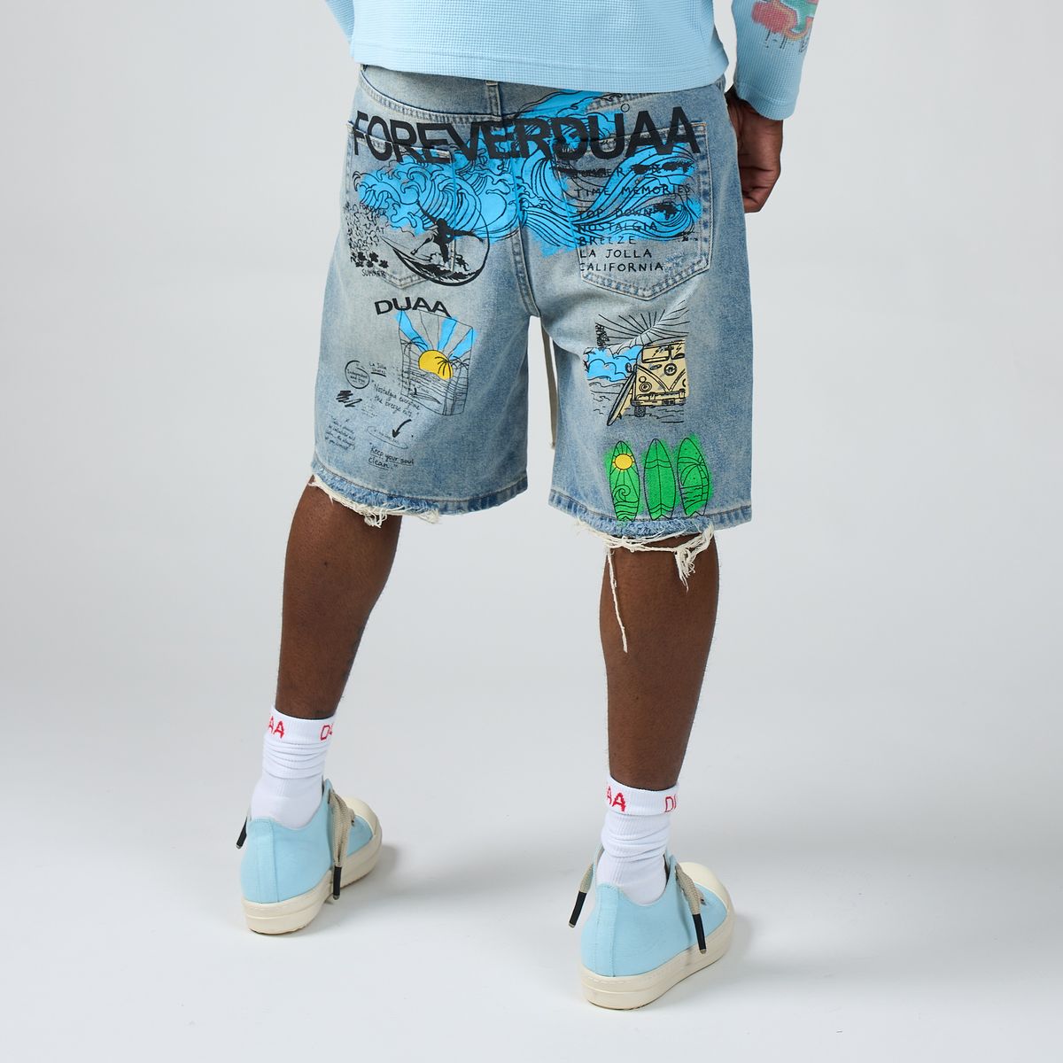 DUAA SURF BLUE SHORT