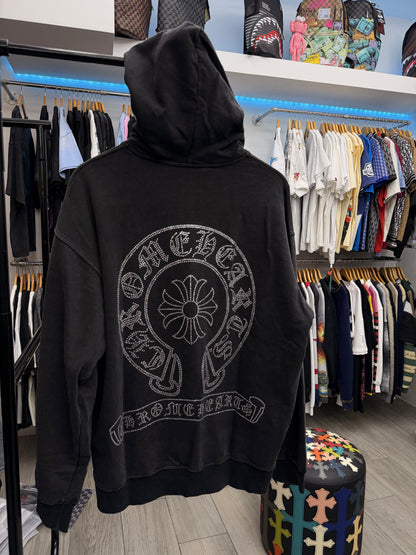 CHROMEHEARTS RHINESTONE BLACK HOODIE