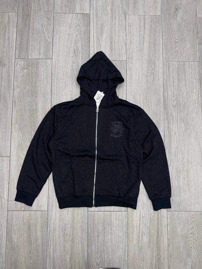 SAINT VANITY HOODIE RHINESTONE BLACK