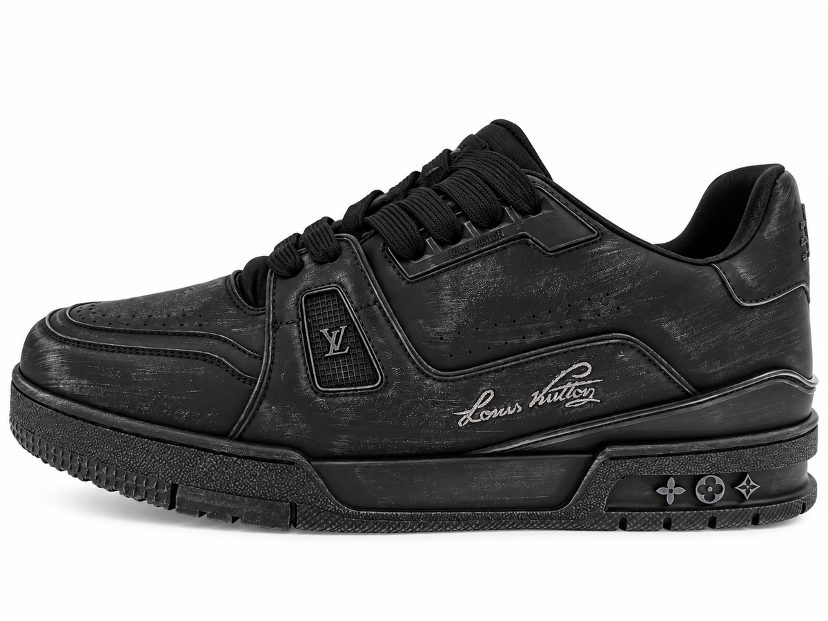 Louis Vuitton Trainer Distressed All black