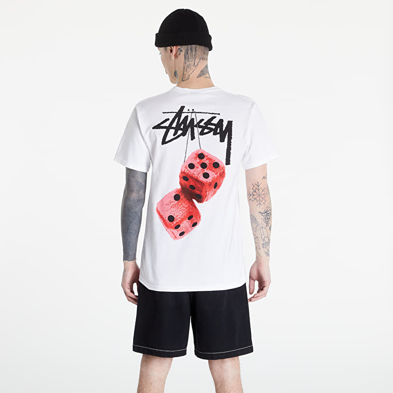 Stussy Fuzzy Dice Tee White