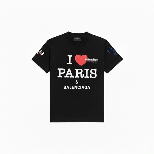Balenciaga I Love Paris black Tshirt