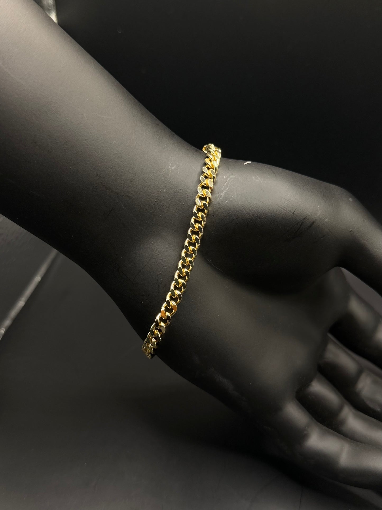 Eslabón Curb oro laminado 14k 5mm (T06)