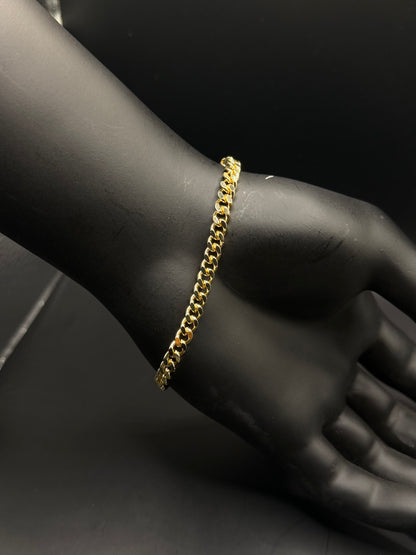 Eslabón Curb oro laminado 14k 5mm (T06)
