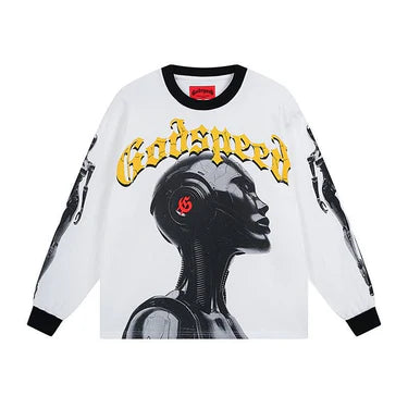 Godspeed Alexa Long Sleeve White Tshirt