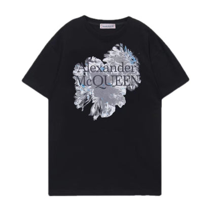 Alexander McQueen Dutch Flower Logo T-shirt Black