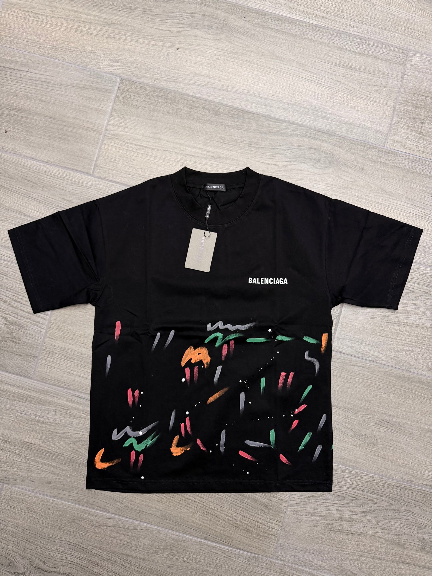 Balenciaga print color black Tshirt