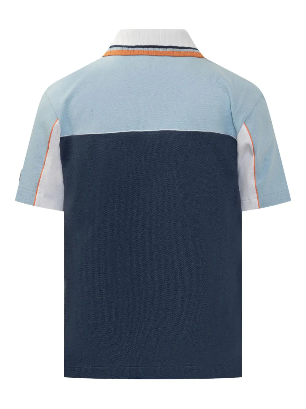CASA BLANCA Colour-Block Zip-Neck Polo Shirt