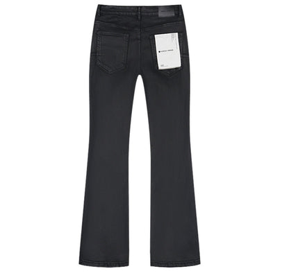 Purple Jeans Black Flared PU718
