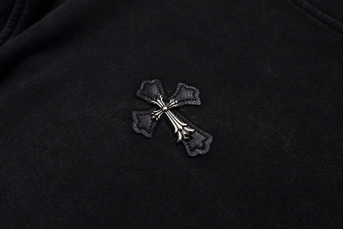 CHROMEHEARTS RHINESTONE BLACK HOODIE