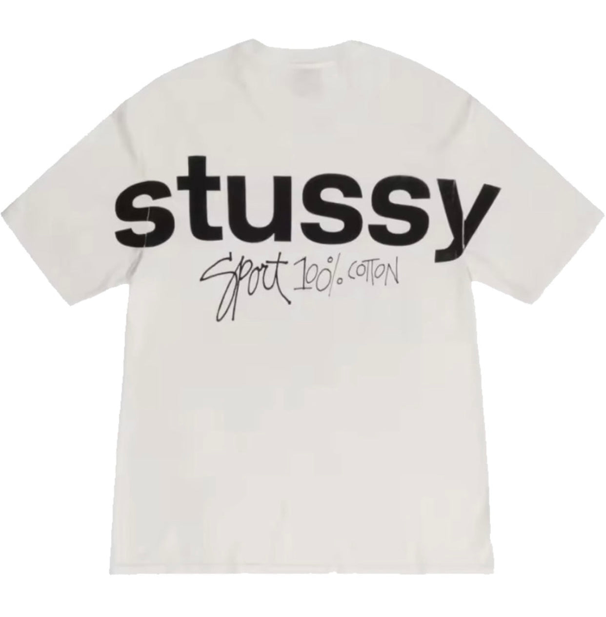 STUSSY SPORT 100% COTTON TSHIRT WHITE