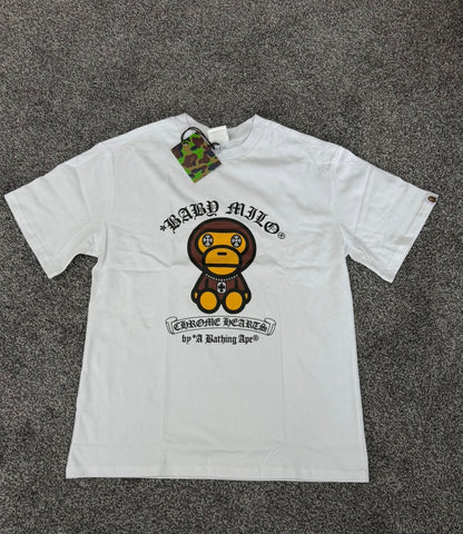 Bape x Chrome Hearts Baby Milo graphic-print T-shirt