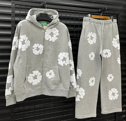 Denim Tears Full Zip Grey Set