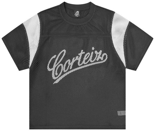 Corteiz Open Mesh Panel Jersey 'Black/White'