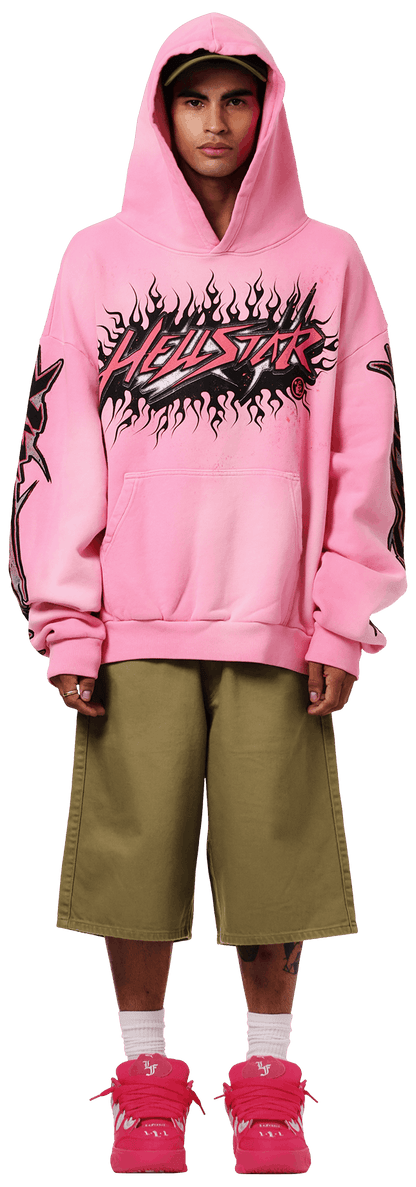 Hellstar Brainwashed Without Brain Hoodie 'Pink'