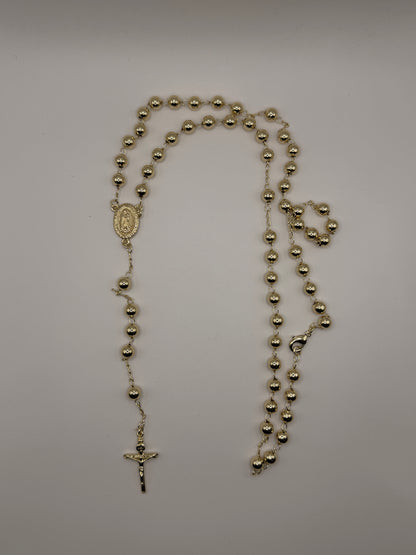 Rosario Virgen de Guadalupe Oro Laminado 14K