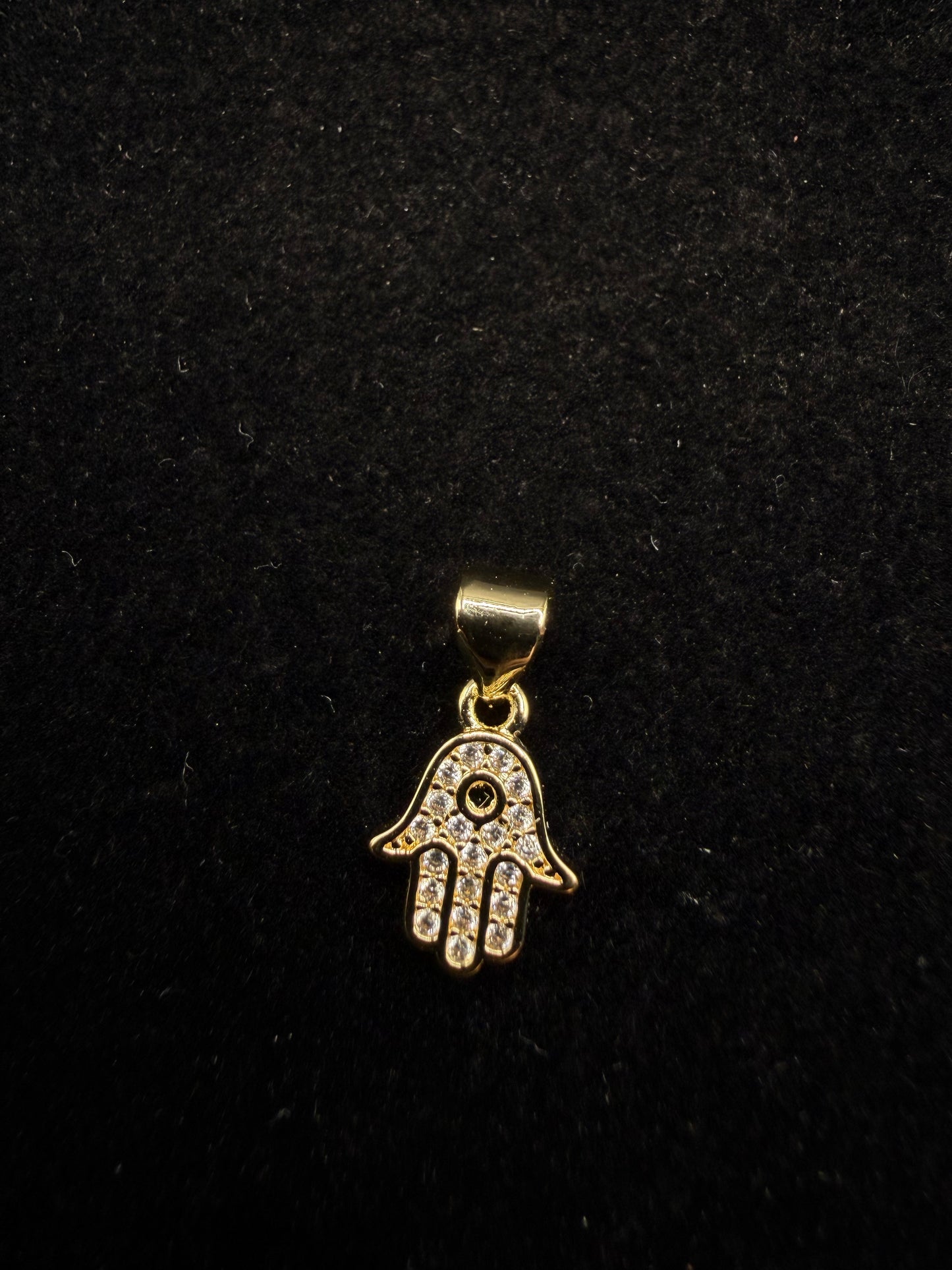 Hamsa Hand Dije Oro Laminado 14K